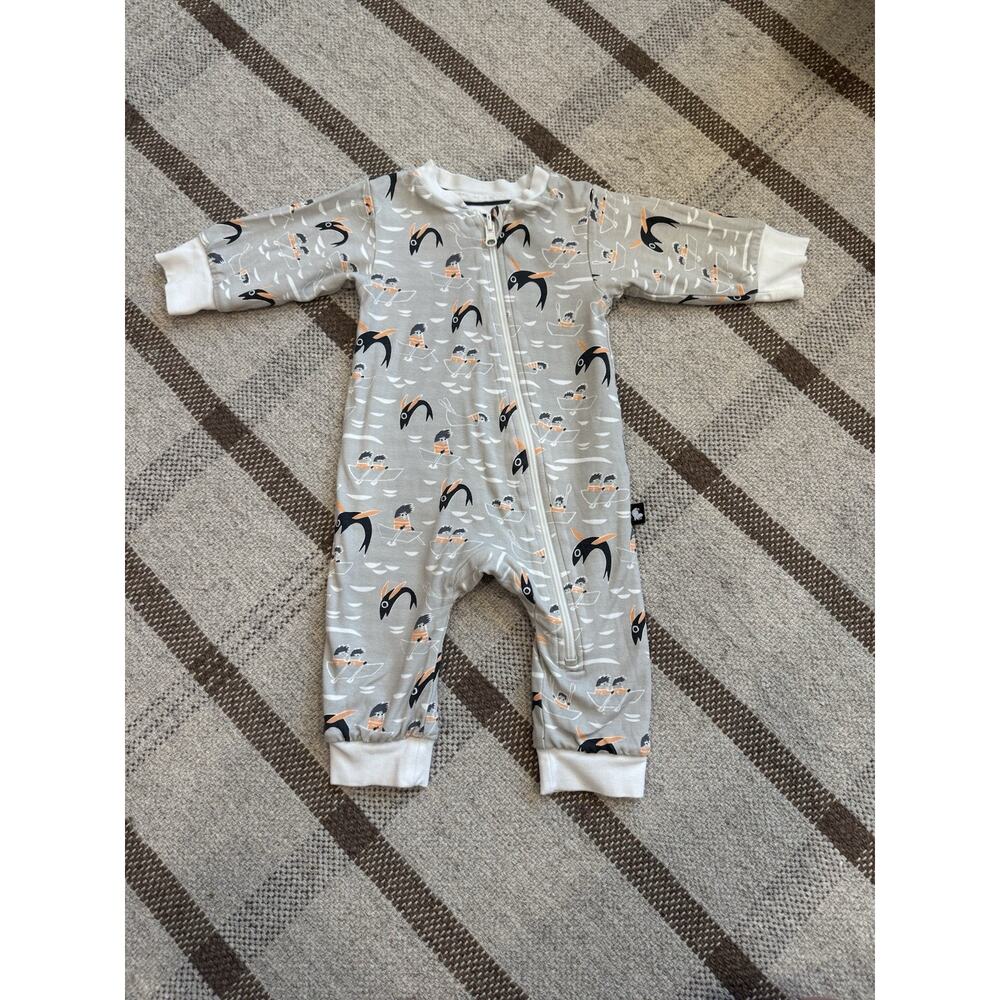 Moomin Reima Reversible Zip Up One Piece Outfit Boys 6 Months Stripe Boat